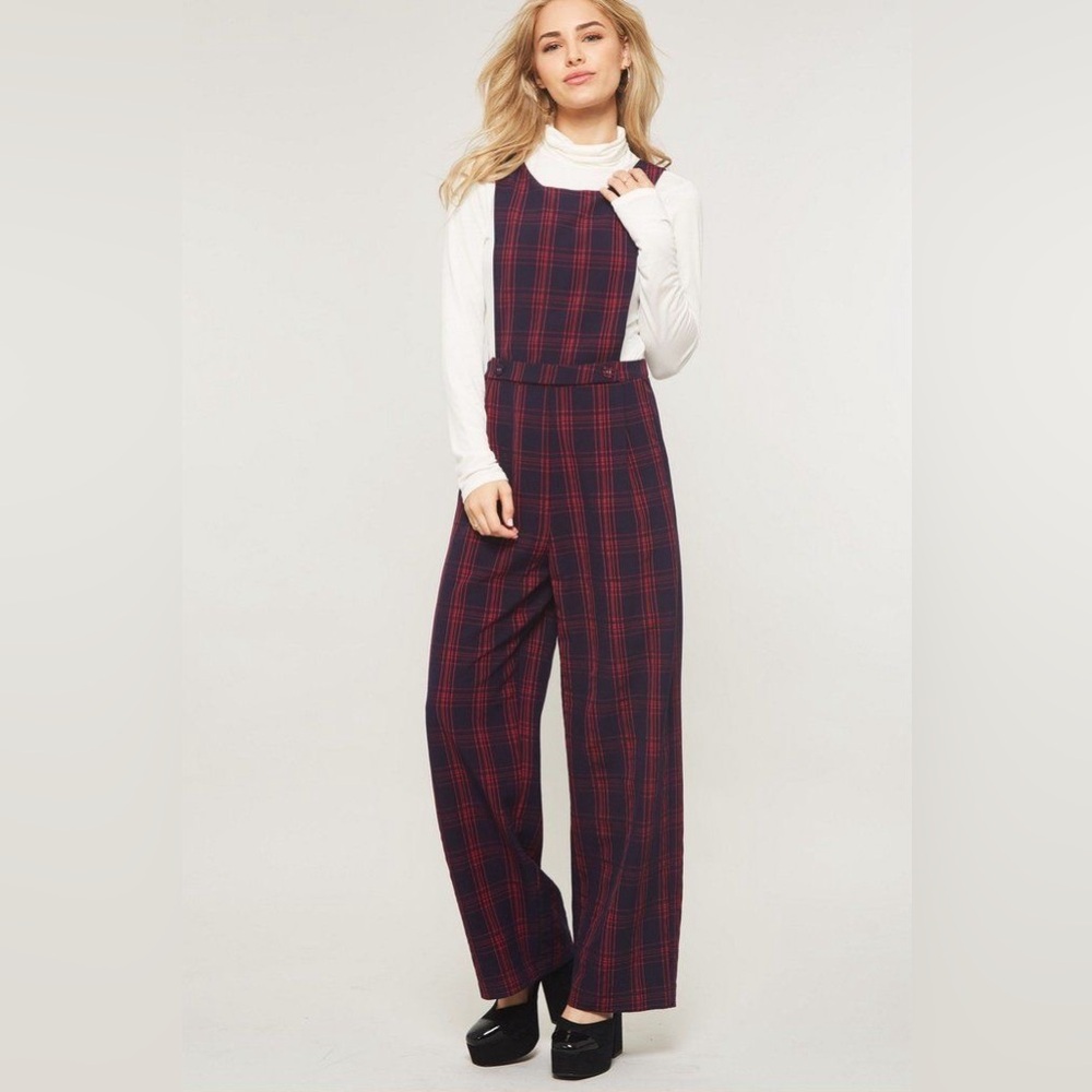 Promesa plaid jumpsuit